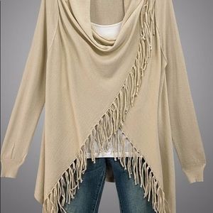 💕soft💕 PINK Fringe cardigan.